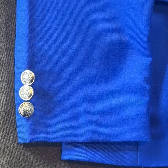 Women’s Blue Double-Breasted Blazer and Skirt Set Size L NEW - Picture 10 of 15